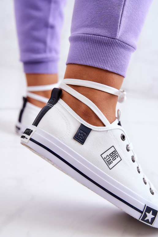 Chaussures plates modèle classique Big Star JJ274255 couleur blanc