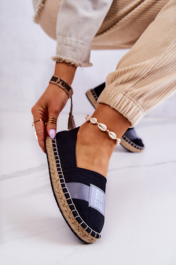 Espadrilles à enfiler élégantes Big Star JJ274963 noir 2