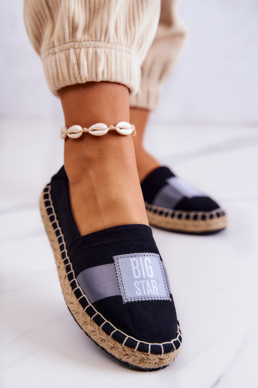 Espadrilles à enfiler élégantes Big Star JJ274963 noir