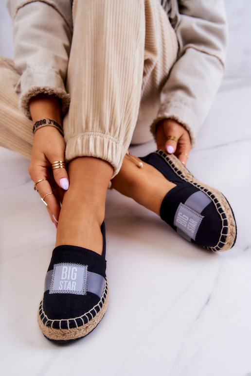 Espadrilles à enfiler élégantes Big Star JJ274963 noir