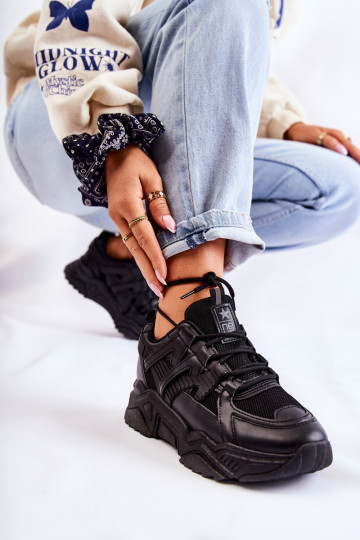 Chaussures de loisirs élégantes de couleur noire Daren