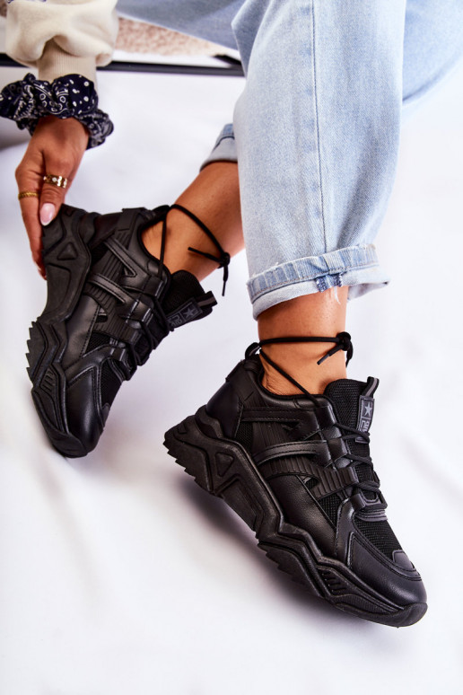 Chaussures de loisirs élégantes de couleur noire Daren Chaussures de loisirs élégantes de couleur noire Daren