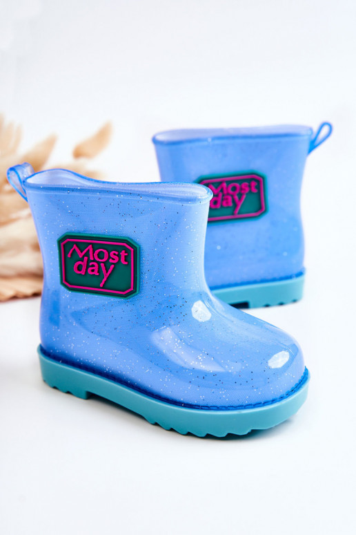 Bottes en caoutchouc pour enfants couleur bleue Rain Bottes en caoutchouc pour enfants couleur bleue Rain