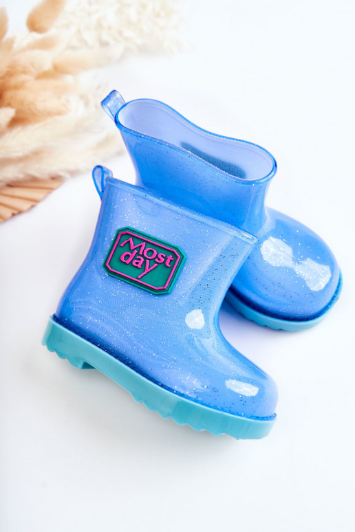 Bottes en caoutchouc pour enfants couleur bleue Rain Bottes en caoutchouc pour enfants couleur bleue Rain