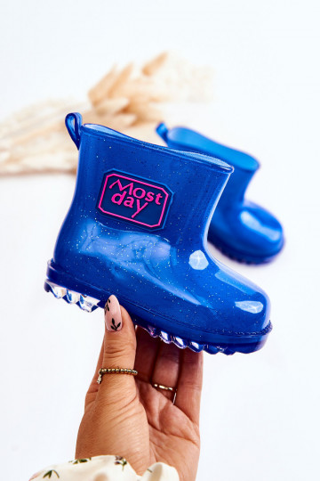 Bottes en caoutchouc pour enfants de couleur bleu foncé Rain