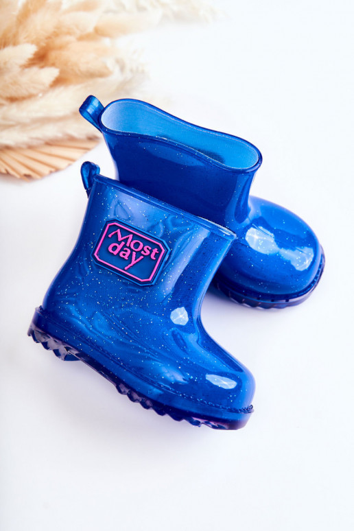 Bottes en caoutchouc pour enfants de couleur bleu foncé Rain Bottes en caoutchouc pour enfants de couleur bleu foncé Rain
