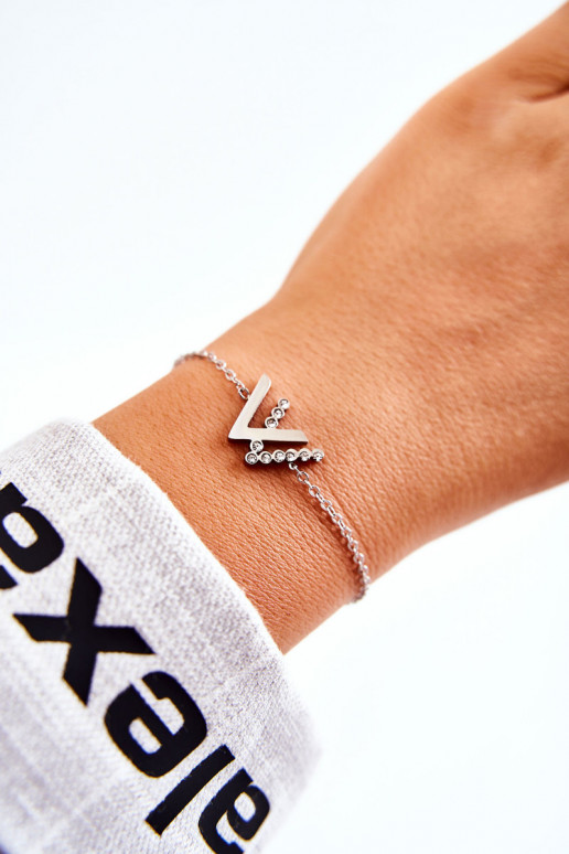 Bracelet avec une chaîne aux yeux scintillants, couleur argent Bracelet avec une chaîne aux yeux scintillants, couleur argent