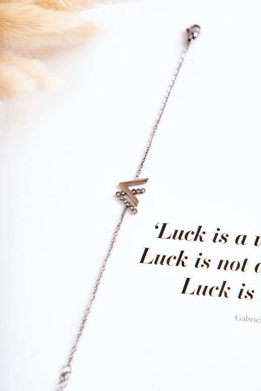 Bracelet avec une chaîne aux yeux scintillants, couleur argent Bracelet avec une chaîne aux yeux scintillants, couleur argent