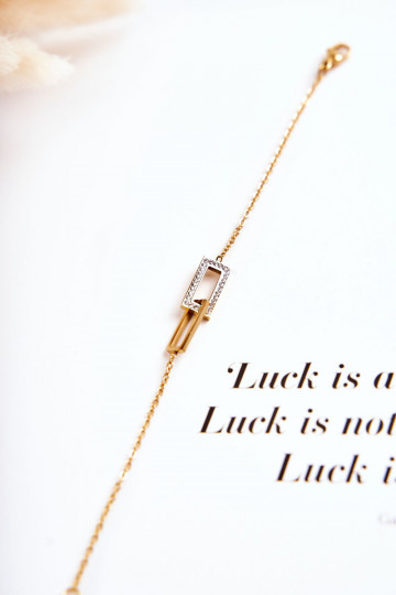 Bracelet pour femme avec yeux scintillants de couleur or