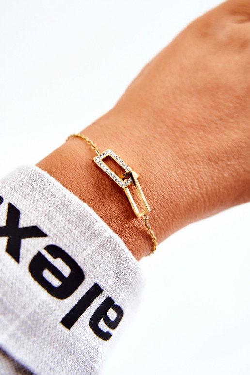 Bracelet pour femme avec yeux scintillants de couleur or