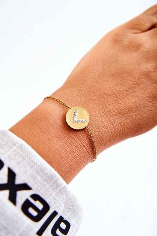 Bracelet pour femme avec ornements et yeux en zircon couleur or Bracelet pour femme avec ornements et yeux en zircon couleur or