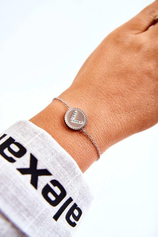 Bracelet pour femmes avec ornements et yeux en zircon, couleur argent