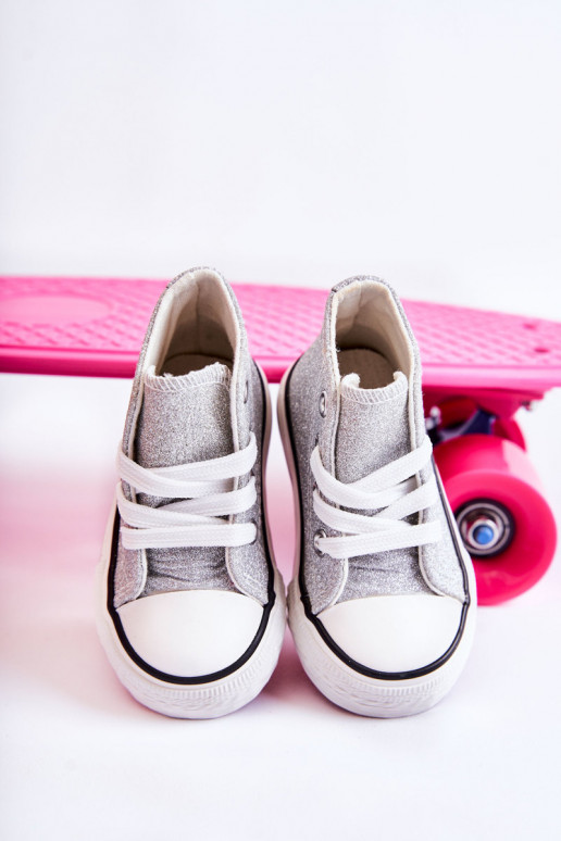 Baskets en cuir argenté Catrina Baskets en cuir argenté Catrina