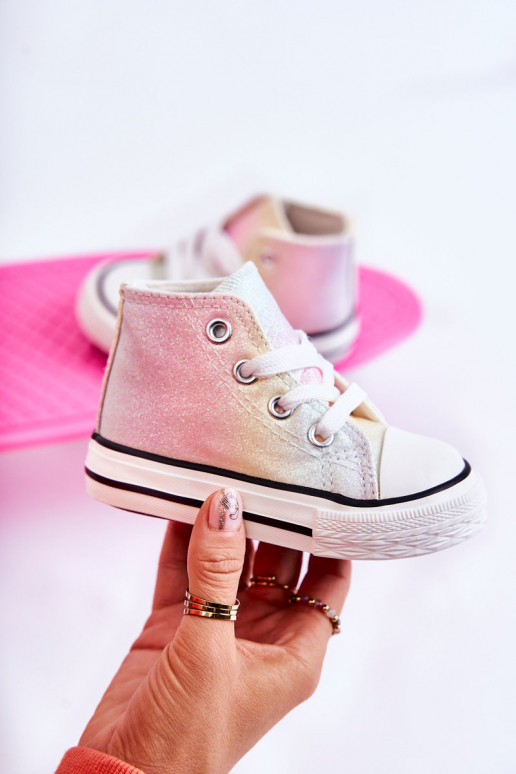 Baskets blanches avec semelles de différentes couleurs Blanka