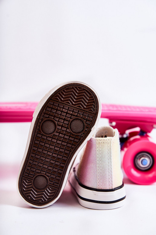 Baskets blanches avec semelles de différentes couleurs Blanka