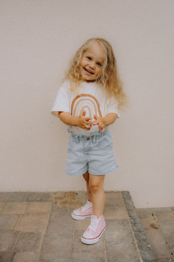 Chaussures de loisirs pour enfants à talon couleur rose Mona 2