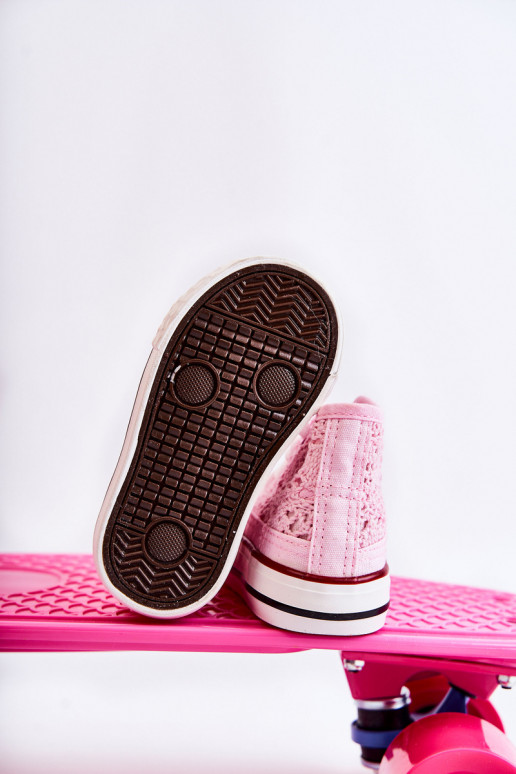 Chaussures de loisirs pour enfants à talon couleur rose Mona Chaussures de loisirs pour enfants à talon couleur rose Mona