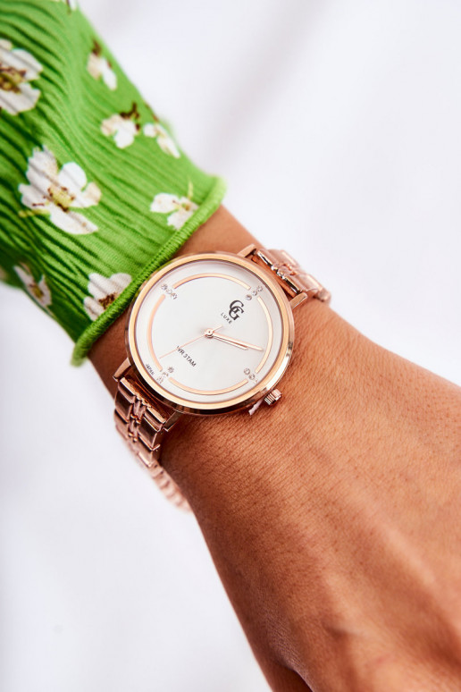 Montre femme GG Luxe couleur or rose Montre femme GG Luxe couleur or rose