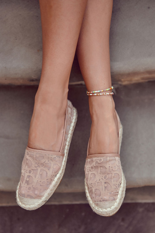 Espadrilles modèle classique avec éléments ajourés Nude Catris Espadrilles modèle classique avec éléments ajourés Nude Catris