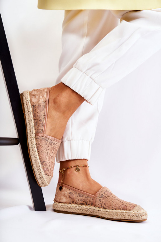 Espadrilles modèle classique avec éléments ajourés Nude Catris