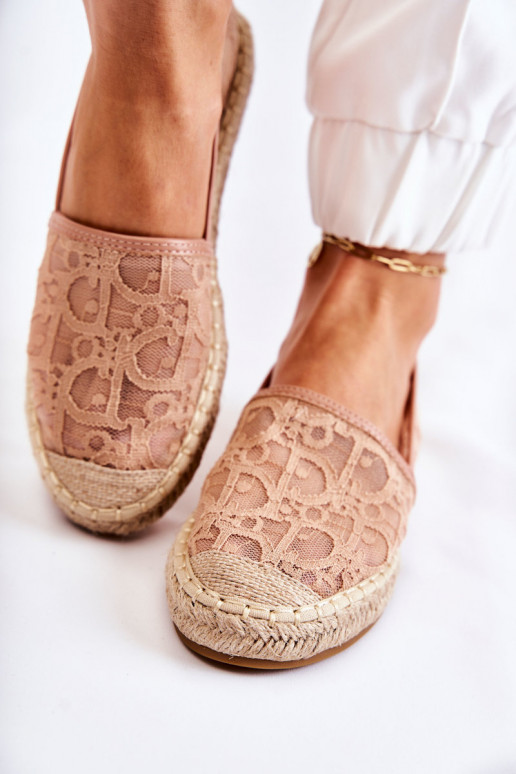 Espadrilles modèle classique avec éléments ajourés Nude Catris Espadrilles modèle classique avec éléments ajourés Nude Catris
