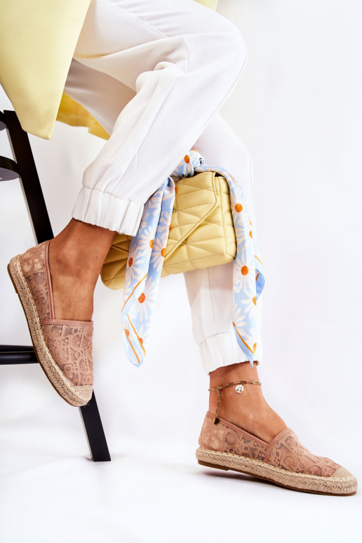 Espadrilles modèle classique avec éléments ajourés Nude Catris