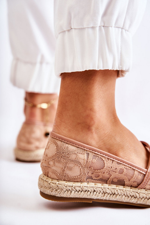 Espadrilles modèle classique avec éléments ajourés Nude Catris Espadrilles modèle classique avec éléments ajourés Nude Catris