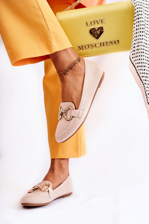 Mocassins à ornements beige Reality