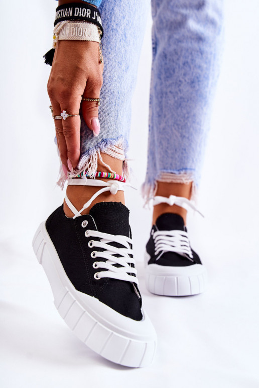 Chaussures à plateforme pour femmes en noir