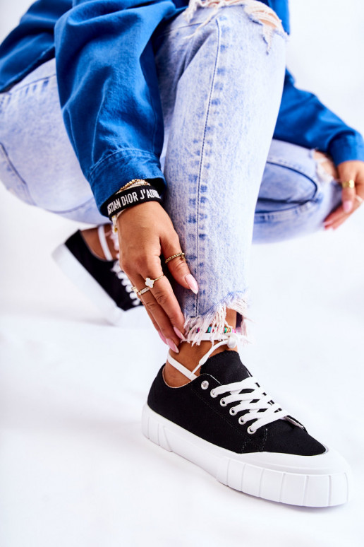 Chaussures à plateforme pour femmes en noir