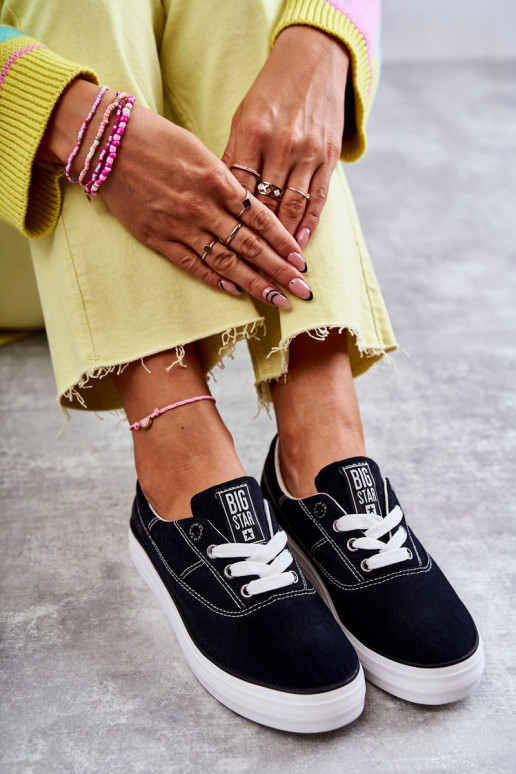 Baskets en tissu i Big Star KK274019 noir Baskets en tissu i Big Star KK274019 noir