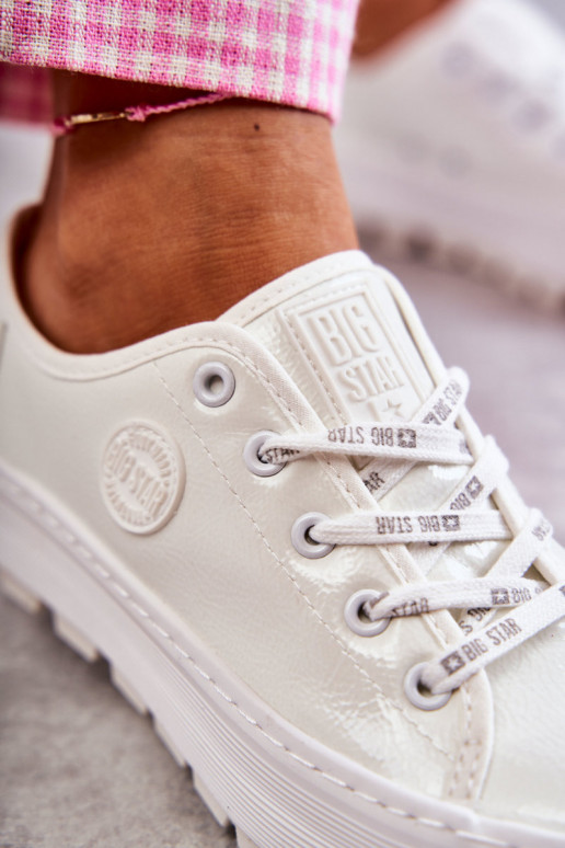 chaussures de loisirs effet vernis Big Star KK274045 couleur blanc chaussures de loisirs effet vernis Big Star KK274045 couleur blanc