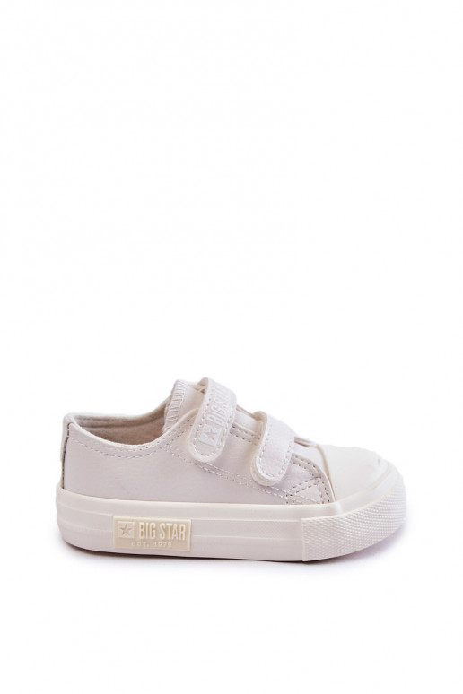 Chaussures de loisirs enfant avec attaches adhésives BIG STAR KK374091 coloris blanc