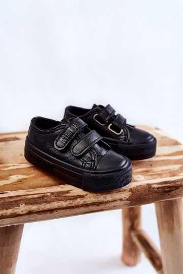 Chaussures décontractées pour enfants avec attaches adhésives BIG STAR KK374090 noir