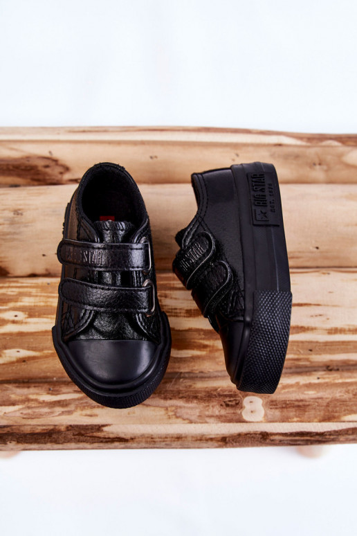 Chaussures décontractées pour enfants avec attaches adhésives BIG STAR KK374090 noir