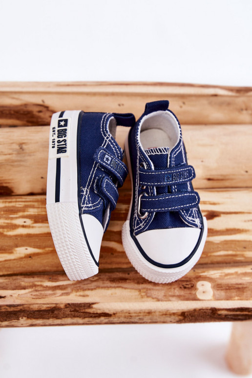 Chaussures de loisirs enfant à fermetures adhésives BIG STAR KK374075 bleu foncé