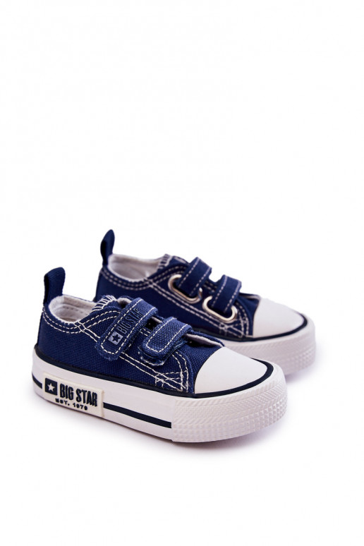 Chaussures de loisirs enfant à fermetures adhésives BIG STAR KK374075 bleu foncé