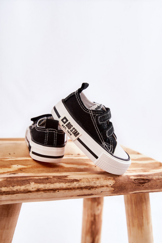 Chaussures casual enfant à fermetures adhésives BIG STAR KK374074 Noir et blanc