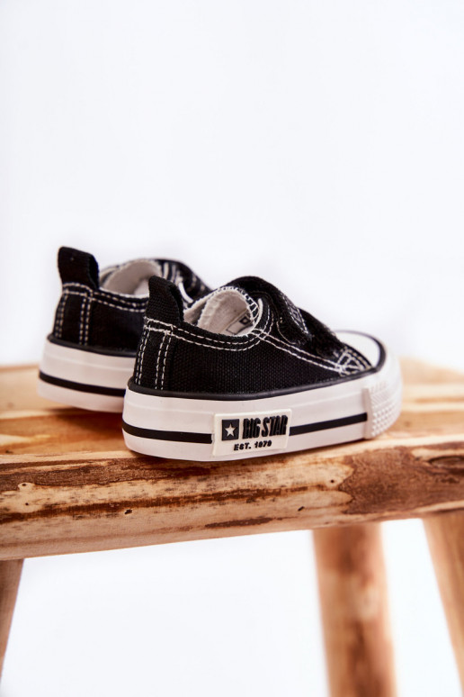 Chaussures casual enfant à fermetures adhésives BIG STAR KK374074 Noir et blanc