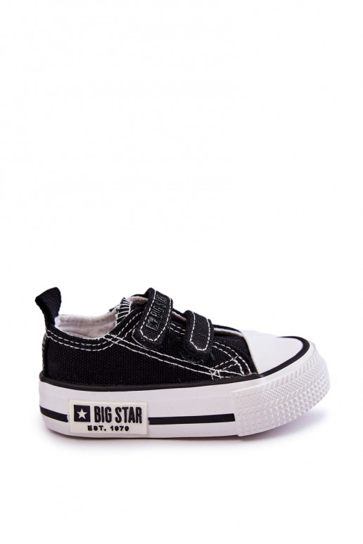 Chaussures casual enfant à fermetures adhésives BIG STAR KK374074 Noir et blanc