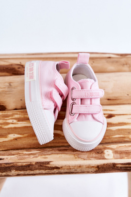 Chaussures décontractées pour enfants avec attaches adhésives BIG STAR KK374077 rose