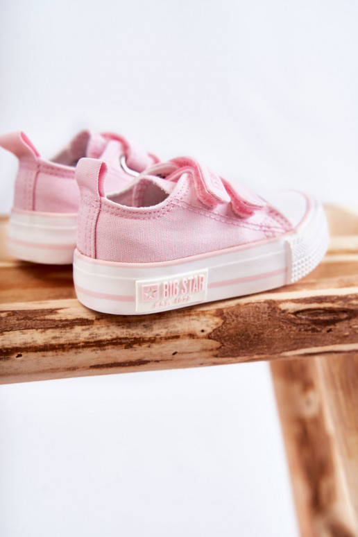 Chaussures décontractées pour enfants avec attaches adhésives BIG STAR KK374077 rose