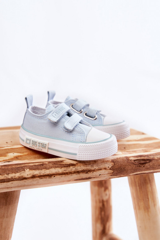 Chaussures de loisirs enfant avec attaches adhésives BIG STAR KK374078 couleur bleu