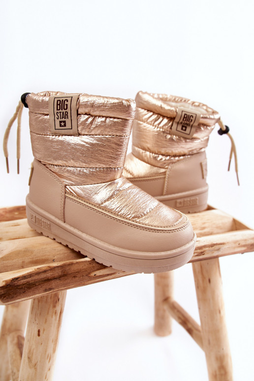 Bottes de neige enfant Big Star KK374221 couleur beige-or