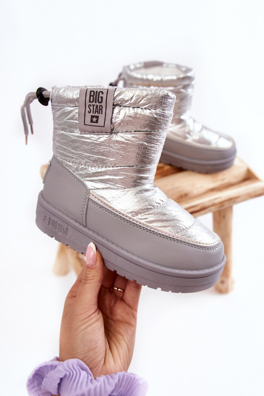Bottes de neige enfant Big Star KK374218 gris et argent