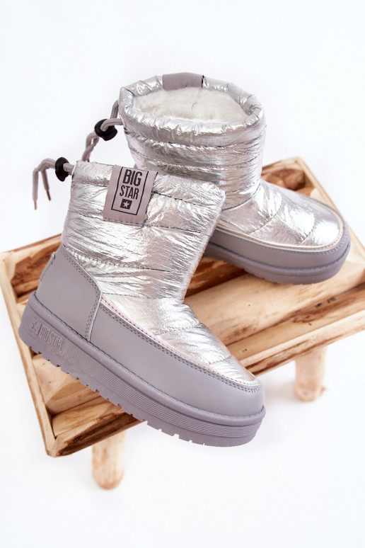 Bottes de neige enfant Big Star KK374218 gris et argent