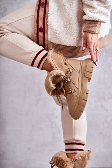 Bottines chauffantes chaussures couleur beige Charles 2