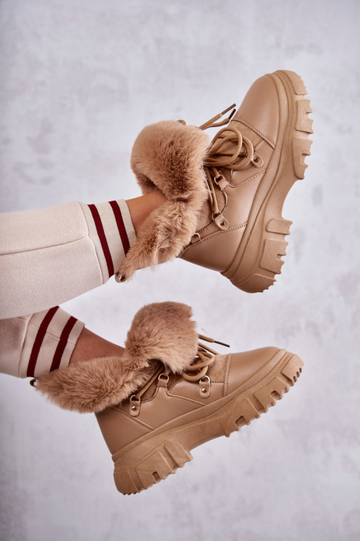 Bottines chauffantes chaussures couleur beige Charles Bottines chauffantes chaussures couleur beige Charles