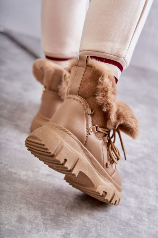 Bottines chauffantes chaussures couleur beige Charles Bottines chauffantes chaussures couleur beige Charles