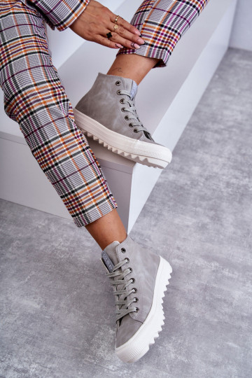Chaussures de loisirs Big Star couleur gris réchauffé EE274114 2